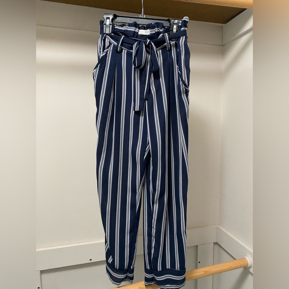 Juniors striped nautical casual pants, size 3